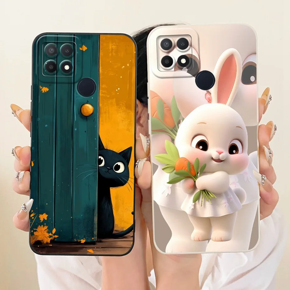 Nueva funda de teléfono de moda para OPPO A15 A15s fundas de silicona suave para Oppo A15 A15S 4G fundas a prueba de golpes parachoques - imagen 2
