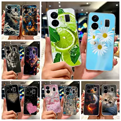 Funda Realme GT Neo 5 de silicona suave pintada lujo antigolpes