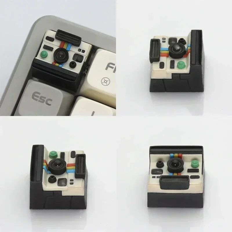 DIY personalizado artesanal Keycap Polaroid cámara resina lindo cereza perfil Keycaps para teclado mecánico tapas PC Gamer regalos de vacaciones - imagen 5