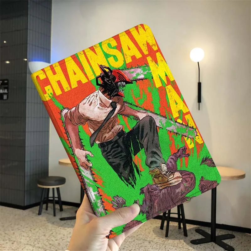 Motosierra hombre Anime Denji para Lenovo Pad Tab Legion Xiaoxin Y900 Y700 K10 M10 P11 3. a generación Pro GT Plus funda para tableta - imagen 2