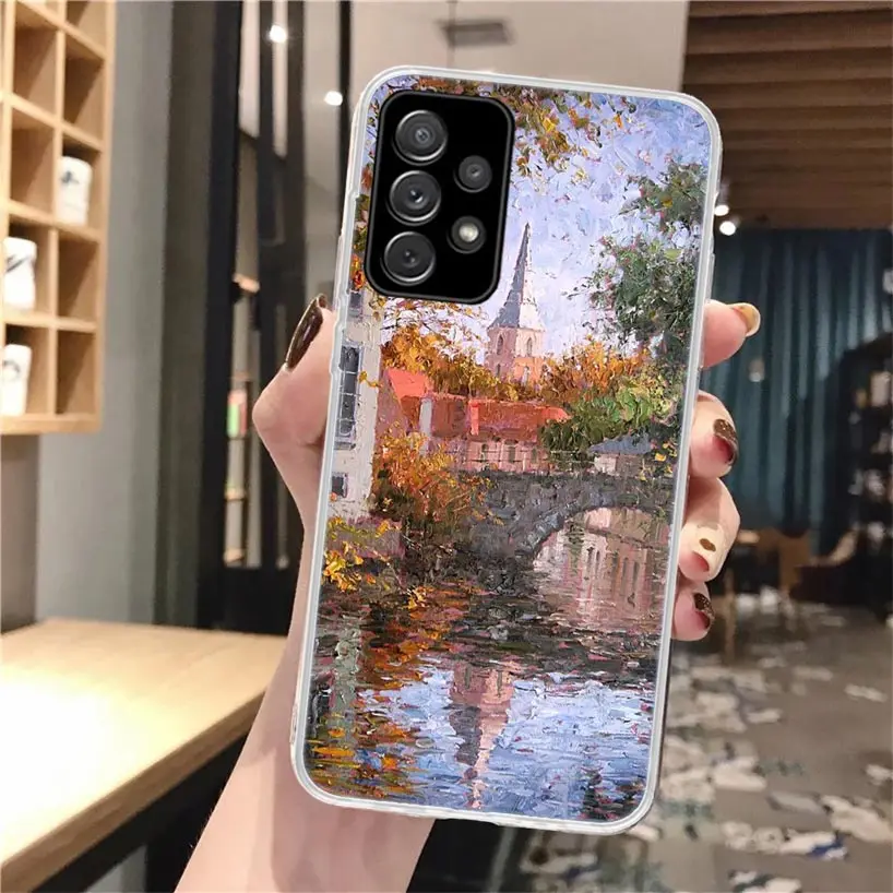 Funda de teléfono Claude Monet Garden Lotus Bridge para Samsung Galaxy A56 A55 A54 A53 A17 A16 A15 A14 A13 A36 A35 A34 A33 A26 A25 A24 A - imagen 5