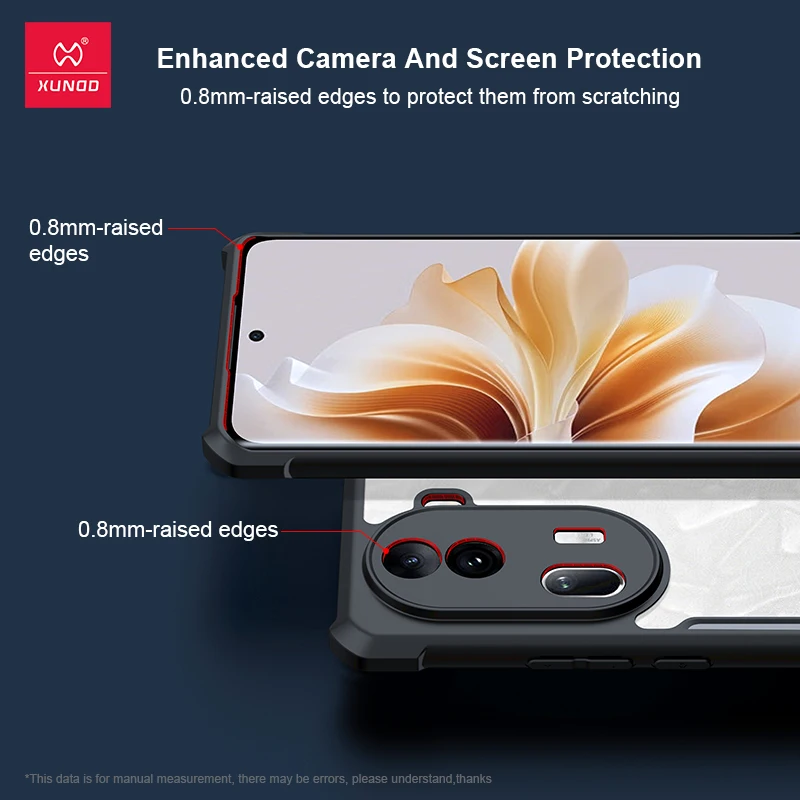 Xundd para Oppo Reno 11 Pro funda transparente para Oppo Reno11 F Reno11 Pro carcasa protectora a prueba de golpes lujosa - imagen 4