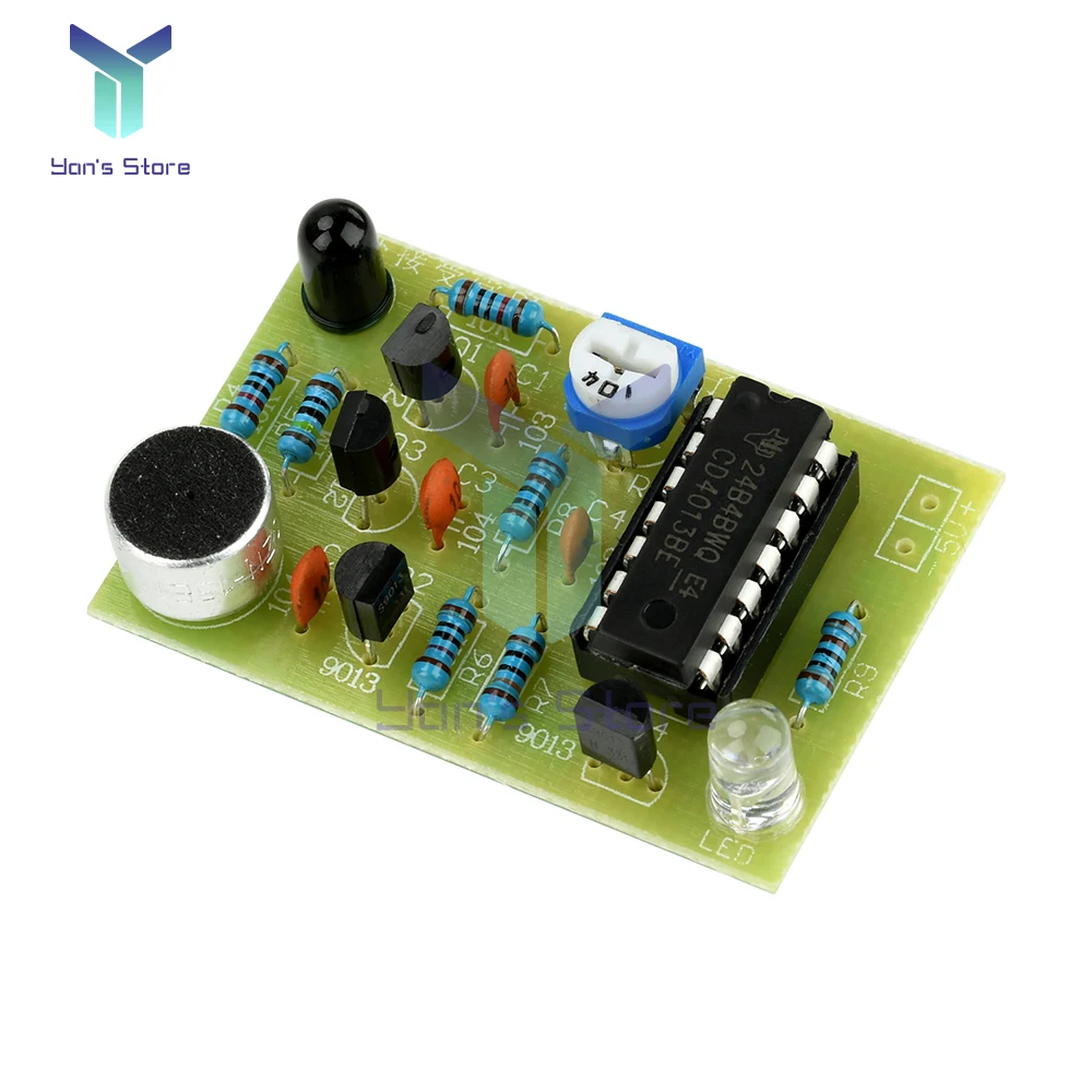 Kit de velas electrónicas analógicas de 5V CC, vela simulada controlada por soplado, componentes de entrenamiento de soldadura electrónica DIY - imagen 2