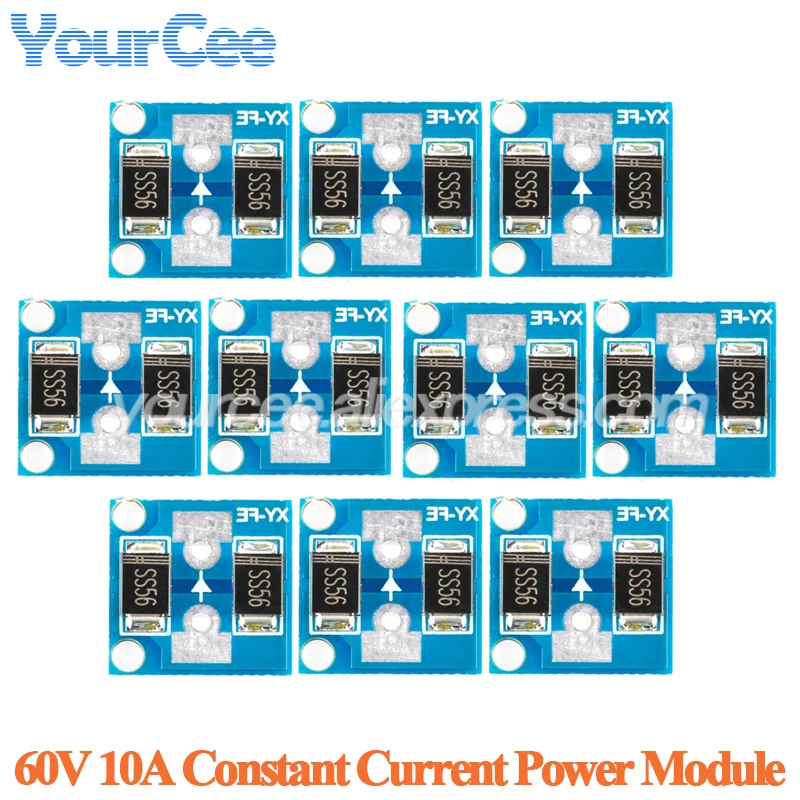Módulo de potencia de corriente constante CC, placa de carga de batería Solar SS56, diodo de riego antiinversa, 60V, 10A, 10 Uds./1 ud.