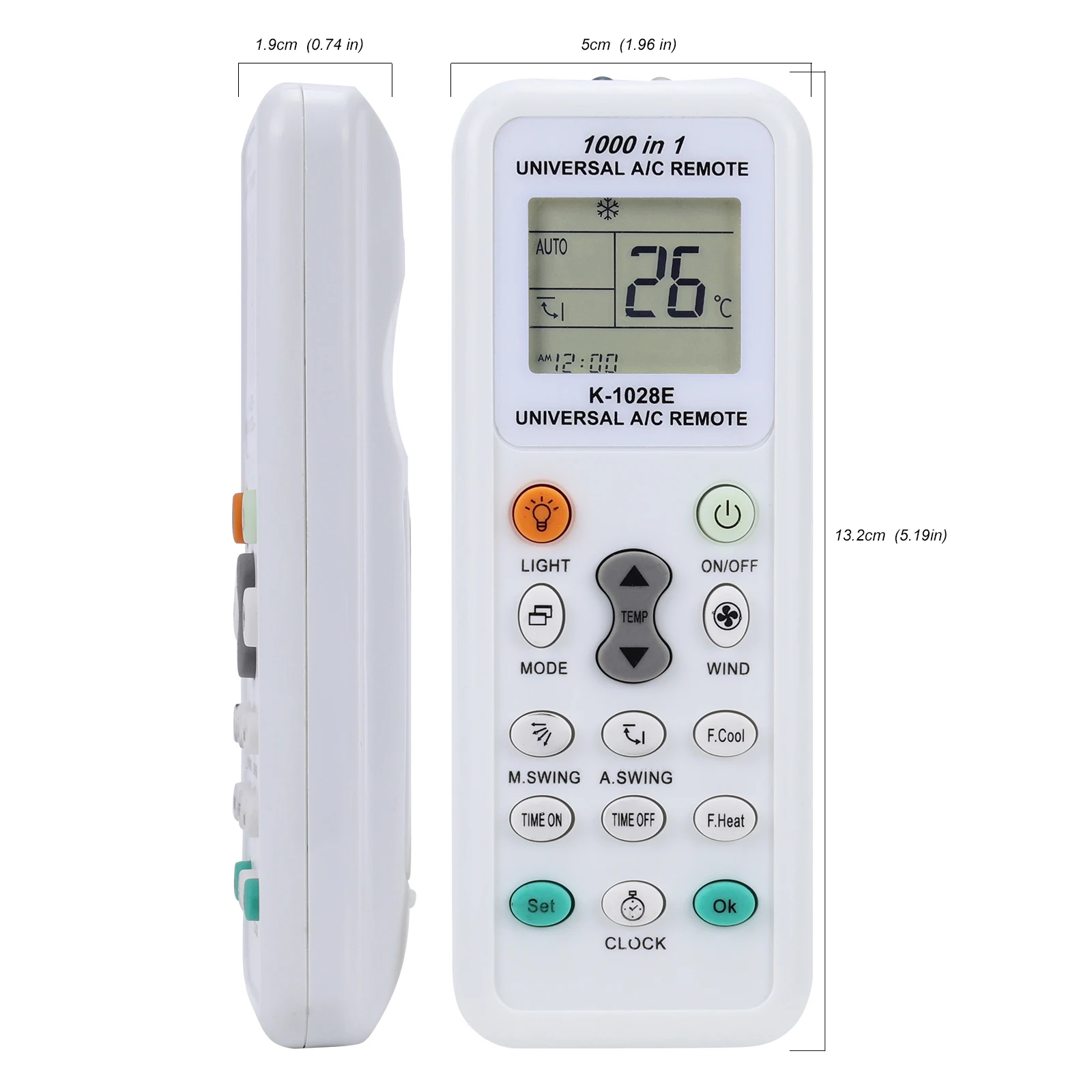 Control remoto Universal K 1028E A/C LCD Digital para aire acondicionado para L Panasonic Sharp Samsung Fujitsu Gree Guangda Haier - imagen 2