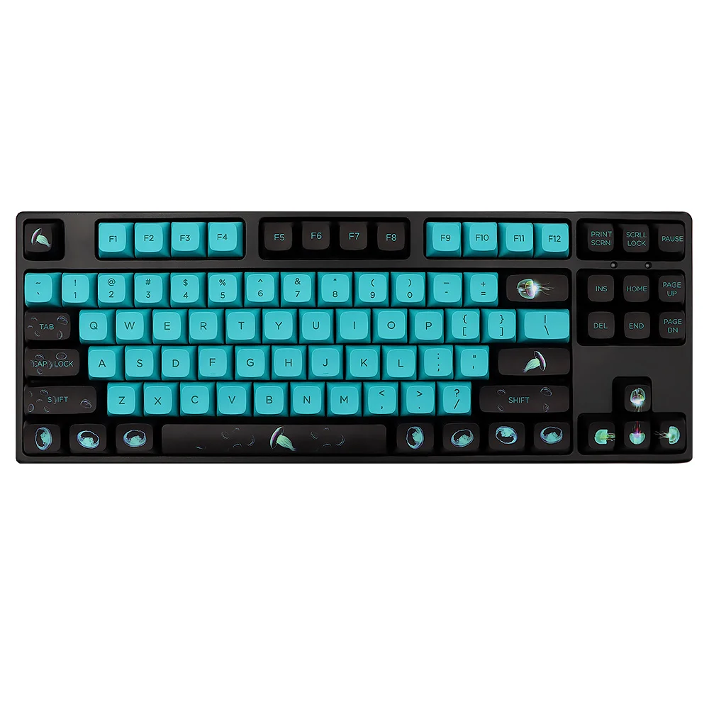 Teclas PBT de 141 teclas, DYE-SUB, perfil XDA, retroiluminación de medusas personalizada, teclas para teclado mecánico gk61 64 NJ68 SP84 rx980