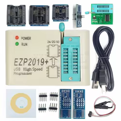 Programador USB SPI de alta velocidad USB 2,0 para 24 25 93 EEPROM 25 Chip BIOS Flash con Kit de grabadora de Clip de enchufe SOP EZP2019