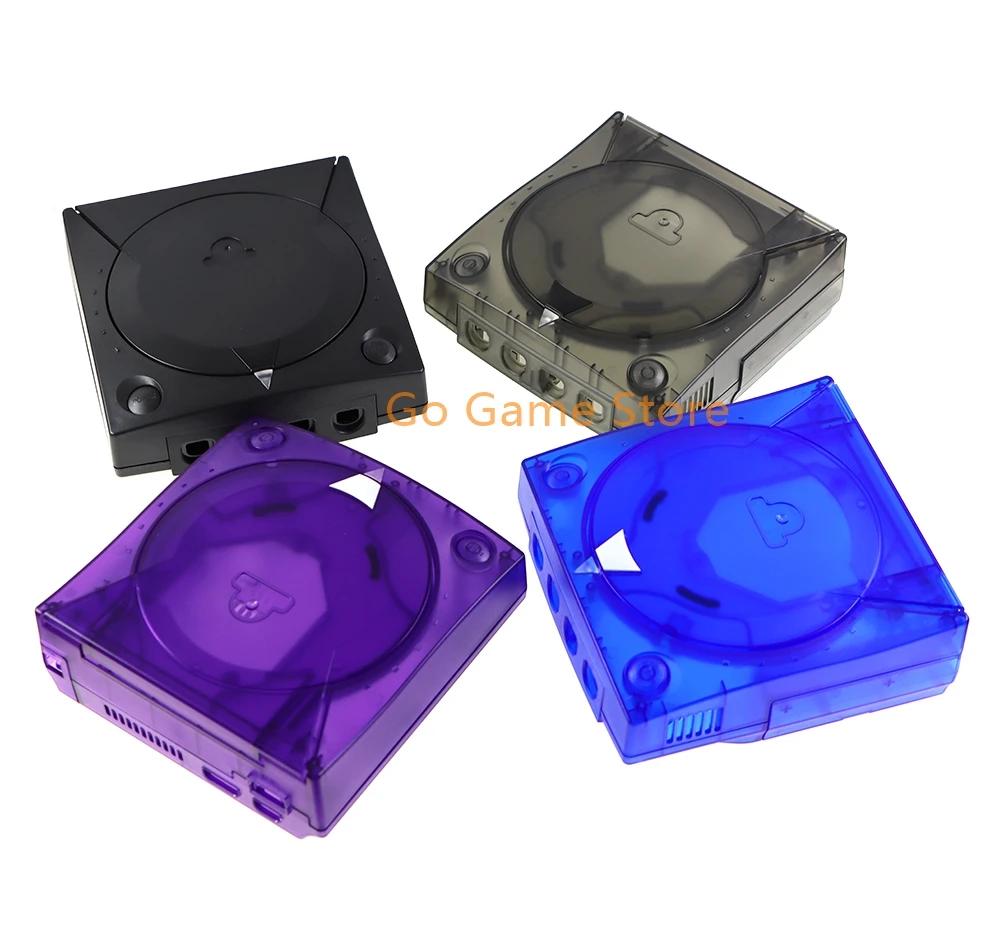 1 Juego de carcasa para Sega para SEGA Dreamcast DC, máquina de videojuegos retro, carcasa transparente, carcasa de plástico translúcida - imagen 4