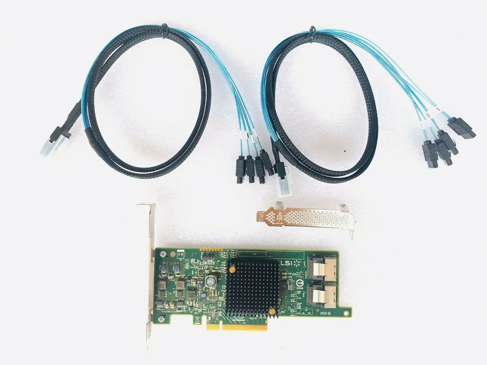 Tarjeta controladora RAID LSI 9207-8i 6Gbs SAS HBA P20 modo IT para tarjeta expansora RAID ZFS FreeNAS unRAID + Cable SATA 2*8087