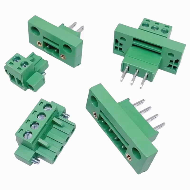 2EDGWB 5,08mm paso a través de la pared tornillo bloque de terminales conector de cable 2P3P4P5P6P7P-16P conector de clavija de Terminal de pared de mamparo enchufable - imagen 2