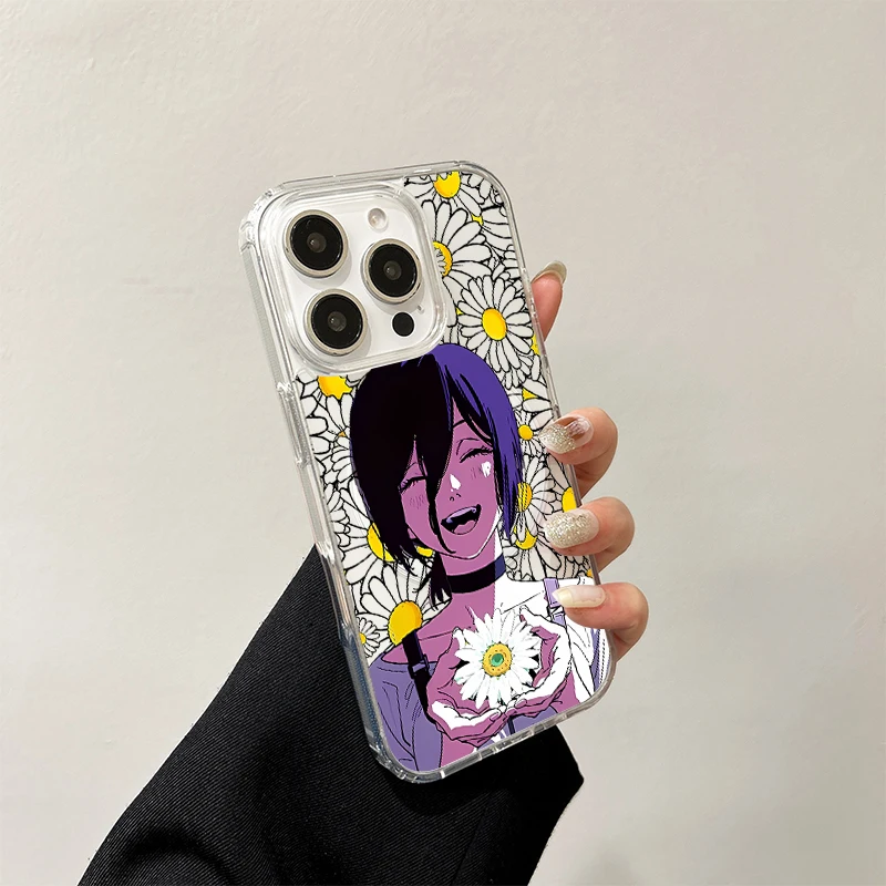 Funda de carga inalámbrica Anime C-Chainsaw Mans para iPhone 17 Air 16 E 15 14 Plus 13 12 Mini 11 Pro Max funda de silicona transparente - imagen 5