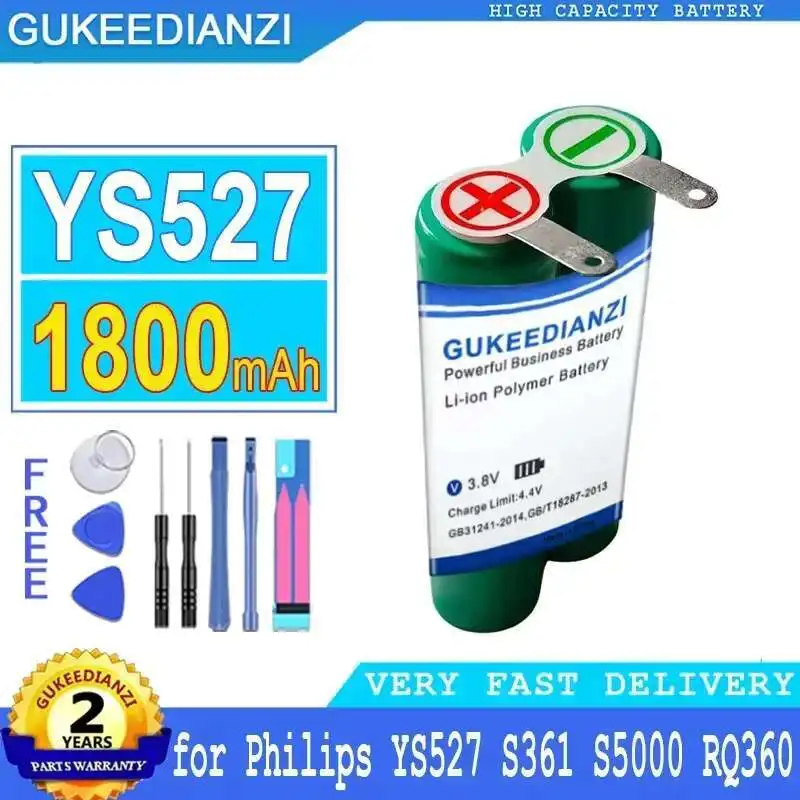 Batería de afeitadora de 1800 mAh para Philips YS527, AT610 - Reemplazo YS527