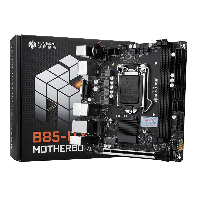 Placa base HUANANZHI B85-ITX compatible con procesadores LGA1150 de 4. a generación 2 * DDR3 Max compatible con tarjetas de red Gigabit duales de 16GB - imagen 4