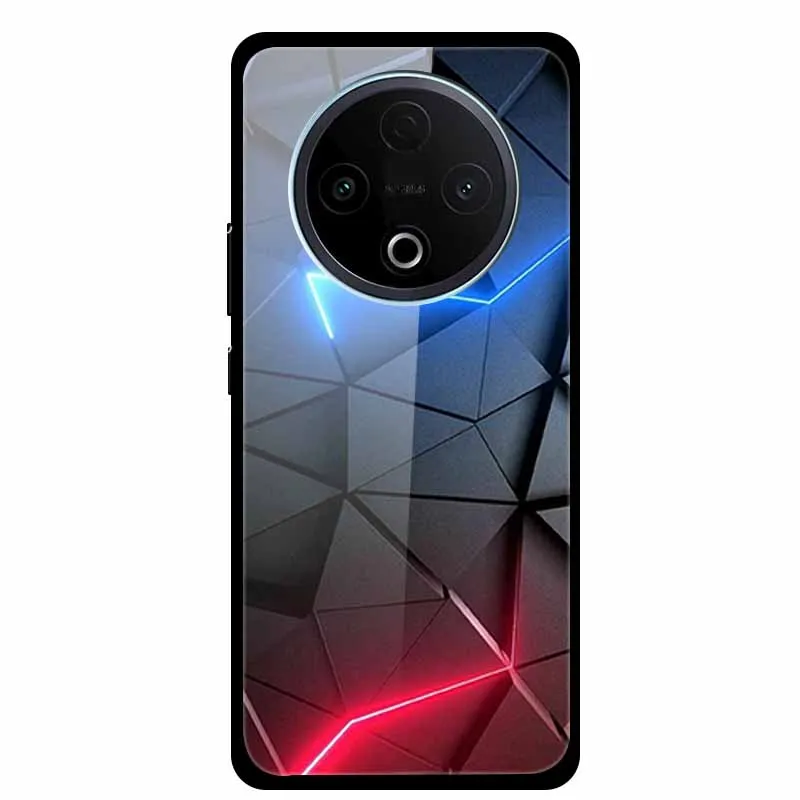 Funda de teléfono de cristal para Vivo Y500 5G 6,77 "V2506A cubierta trasera dura templada de lujo para Vivo Y400 5G Coque Y 400 carcas de Funda de moda - imagen 3