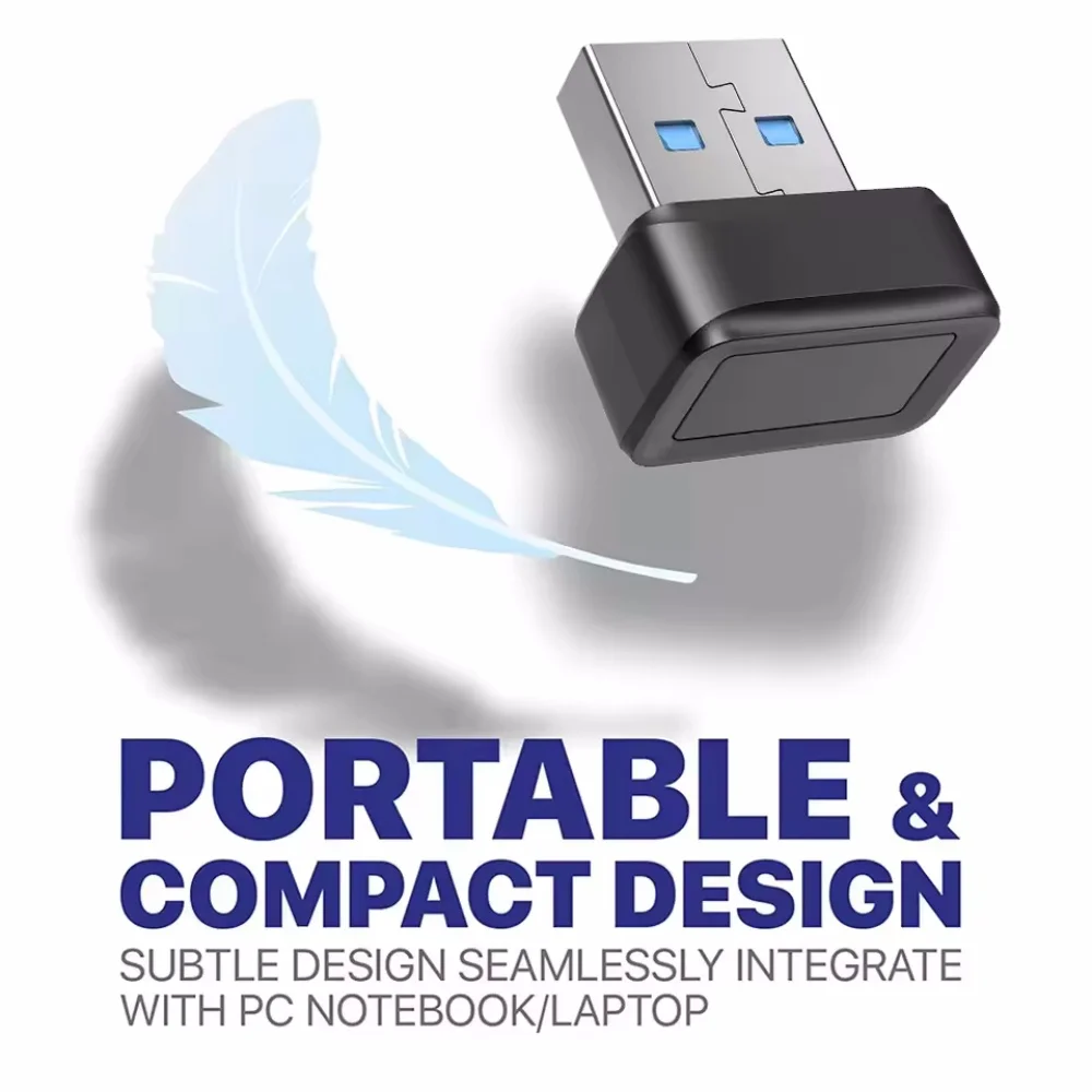 Lector de llaves de huellas dactilares USB para Windows 10/11 Hello, escáner biométrico de llave de seguridad, módulo Sensor de huellas dactilares para PC, sin contraseña - imagen 3
