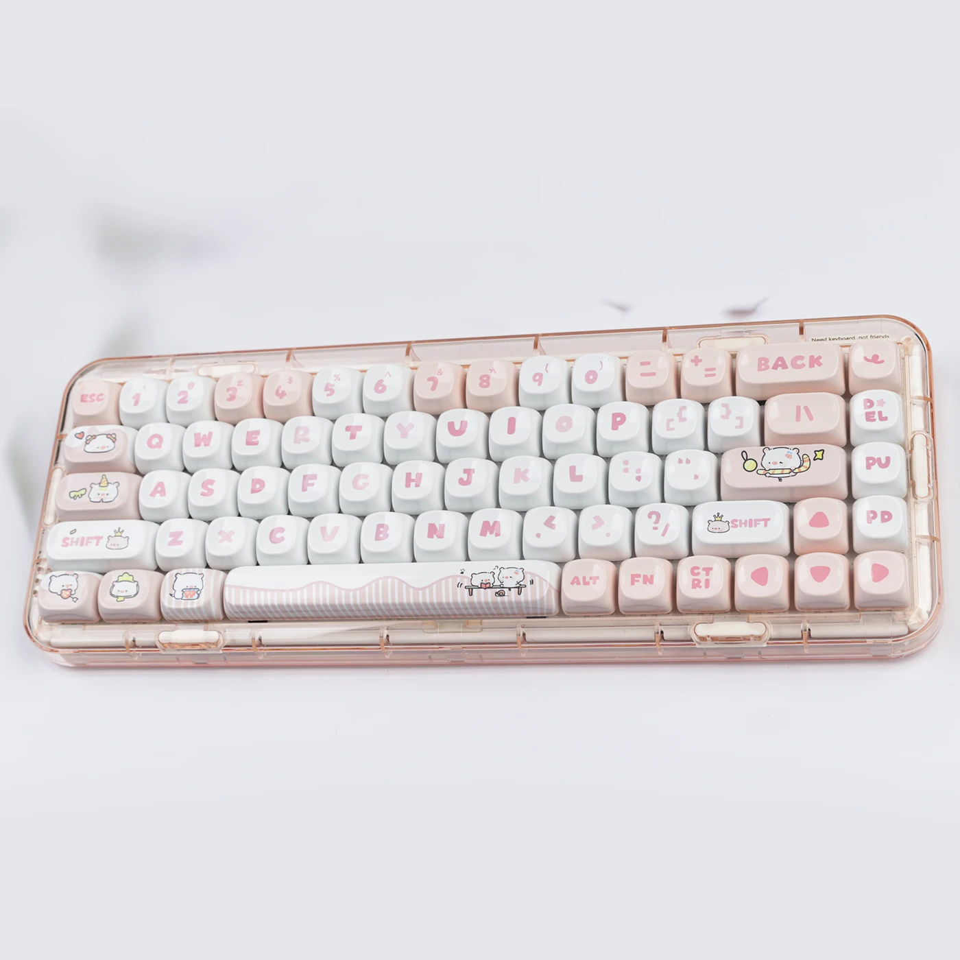 Party Piggy-teclas con textura de cerámica, perfil MOA, Material PBT, sublimación térmica, teclas esmaltadas, Teclado mecánico DIY, 140 teclas - imagen 3