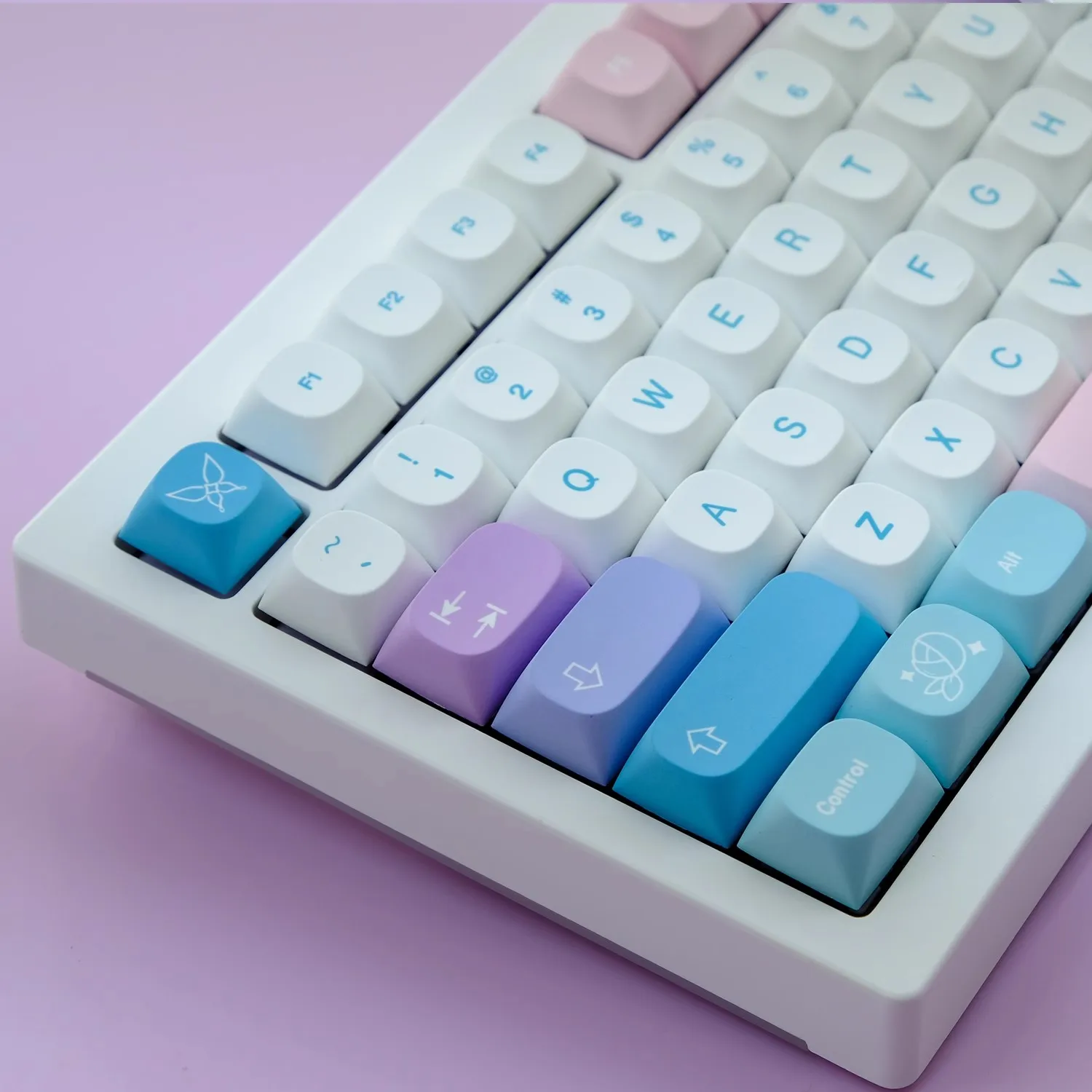 1 Juego de teclas GMK Fairy, teclas de sublimación de tinte PBT, teclas de perfil MA con cambio 1.75U 2U ISO, entrada para teclados personalizados - imagen 2