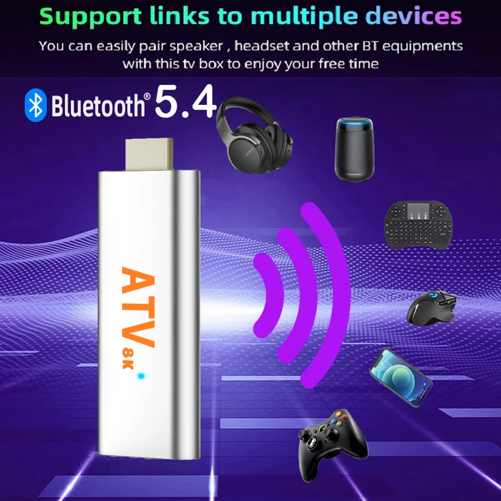 YOZHIXU Q15 TV Stick Android 14 Smart TV Box Allwinner H313 Asistente de Google Dual Wifi 5G 8K 8GB 128GB reproductor multimedia decodificador - imagen 5