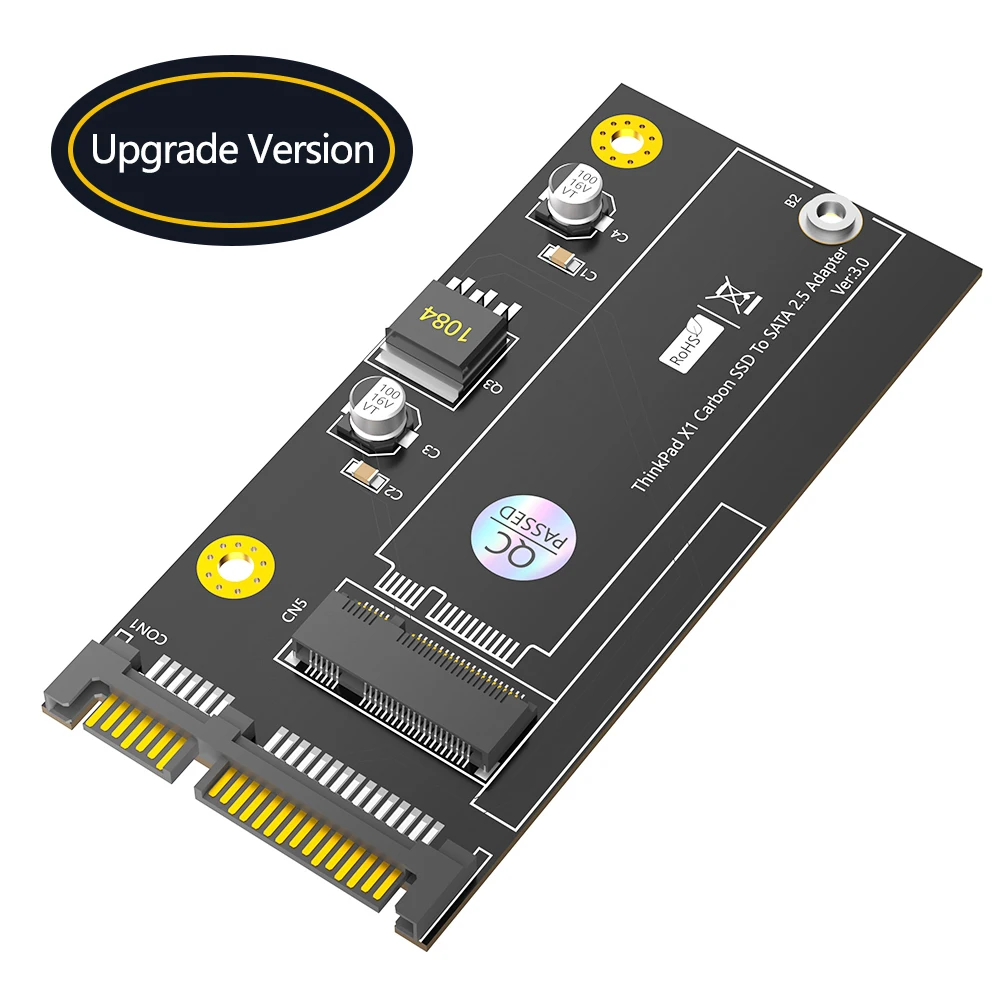 Adaptador de 20 x 6 pines SSD a SATA de 2,5 pulgadas para tarjeta convertidora Lenovo X1 Carbon Ultrabook SSD
