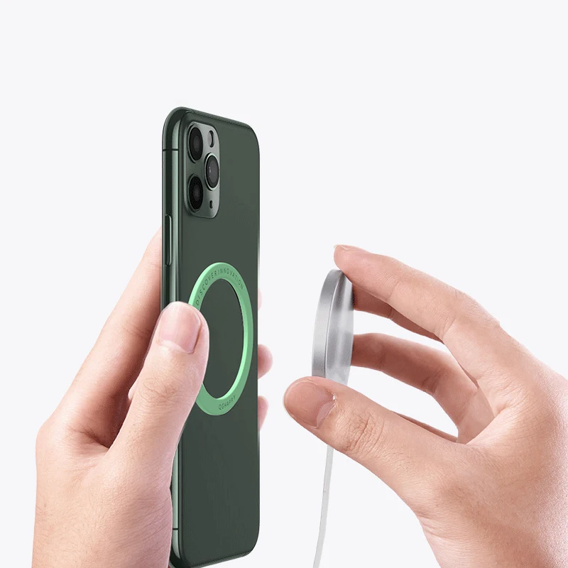 Anillo de Metal magnético autoadhesivo, pegatina de hoja de hierro para Apple IPhone 15 14 13 12 para anillos de carga inalámbricos magnéticos Magsafe