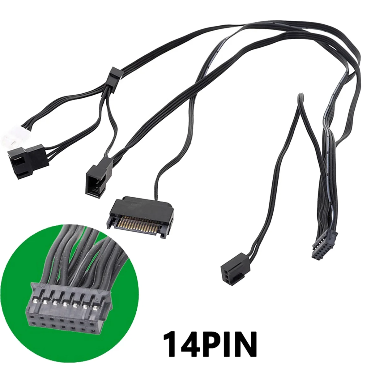 Cable de alimentación para radiador de refrigeración por agua, 1 piezas, 14 pines, para NZXT Kraken Z53, Z63, Z73 - imagen 5