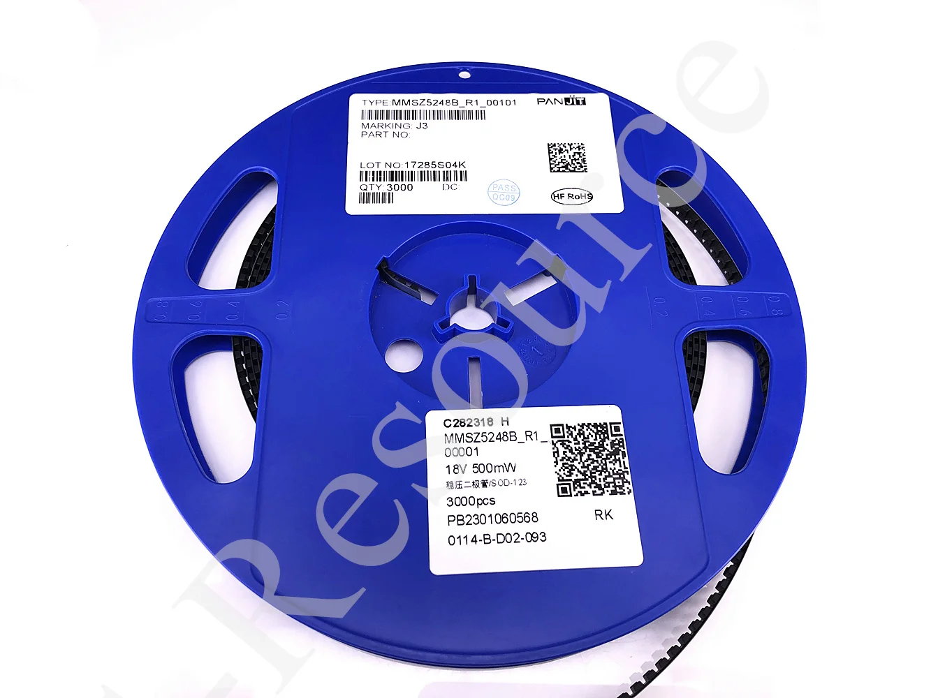 Diodos Zener de montaje en superficie, MMSZ5248B SOD-100 MMSZ5248 123 mW, serie SOD123, marcado J3, 500 unidades - imagen 4