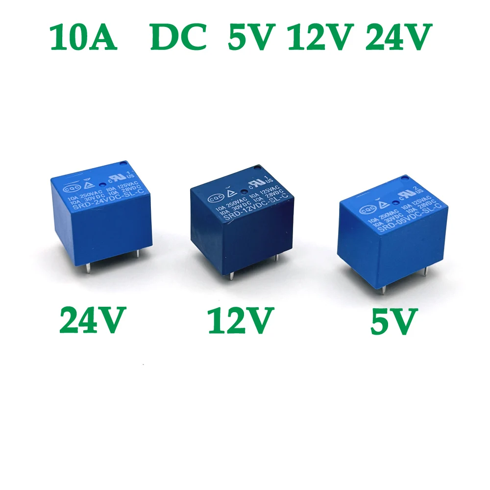 Relés SRD-03VDC-SL-C SRD-05VDC-SL-C SRD-06VDC-SL-C SRD-09VDC-SL-C SRD-12VDC-SL-C 5V 12V 24V 10A 250VAC 5PIN - imagen 2