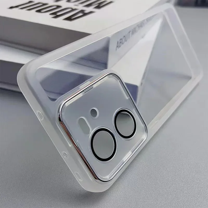 Funda de teléfono de lujo con película de lente para Xiaomi 13, 13T Pro T 5G, funda trasera de silicona suave, bolsas protectoras para cámara Xiaomi13T 13TPro 360 - imagen 2