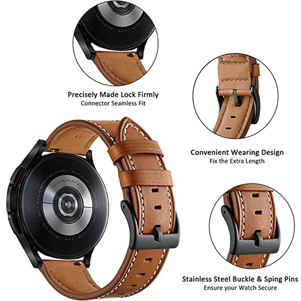 Correa de cuero de 22mm para reloj OnePlus 2/3/2R, pulsera inteligente de liberación rápida para reloj OPPO X, accesorios para reloj - imagen 3
