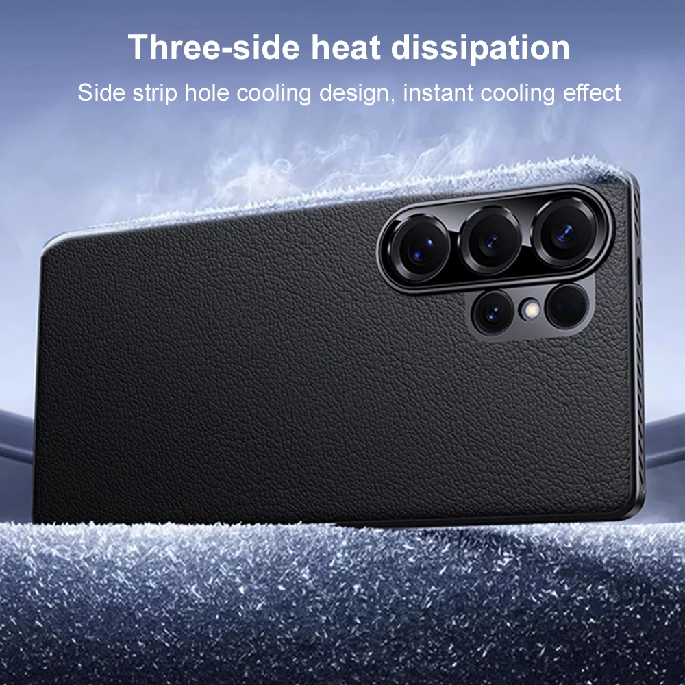 Funda protectora de lente de disipación de calor magnética, Funda de cuero para teléfono Samsung Galaxy S25 Ultra S24 Ultra S25Ultra Magsafe - imagen 5