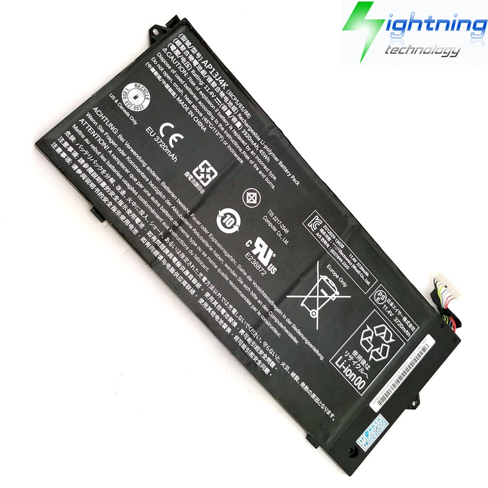 Batería AP13J4K Original para ordenador portátil, 11,4 V, 45Wh, para Acer Chromebook C720, C720P, C740, C720-2844, AP13J3K, novedad - imagen 3