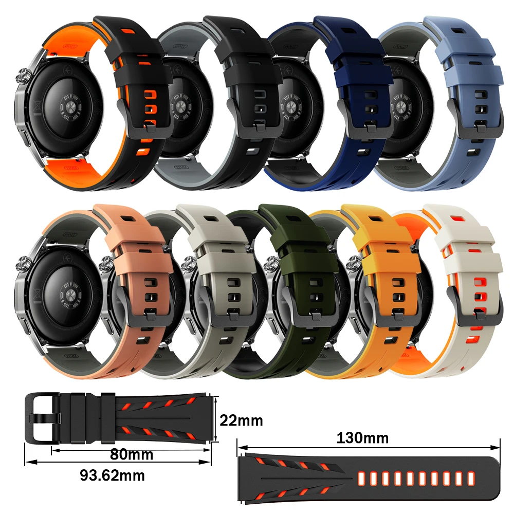 Correa de silicona de 22mm para SUUNTO RACE S/RUN, Correa para SUUNTO Ocean/VERTICAL/5 PEAK/9 PEAK PRO DLC, Correa de reloj deportivo suave - imagen 5