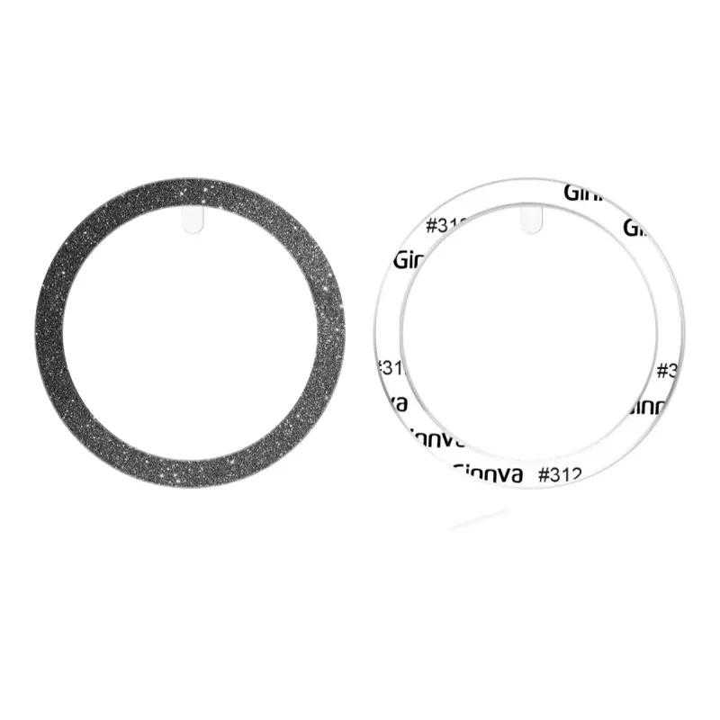 Disco de placa de Metal con purpurina para coche, soporte magnético para teléfono, hoja de hierro, pegatina, imán, tableta, escritorio, soporte para coche, 45mm - imagen 3