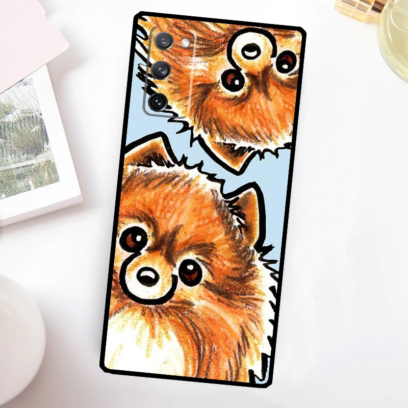 Funda de teléfono con perro de acuarela de Pomerania para Samsung Galaxy S23, S24 Ultra, S22, S20, S21, FE, Note 20, 10, S8, S9, S10 Plus - imagen 2