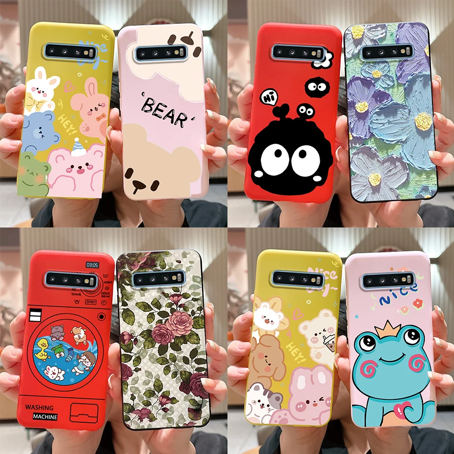Funda para Samsung Galaxy S10 S 10 Plus S10E Fundas elegante pintado suave TPU protección contraportada para Samsung S10 S10 + funda de teléfono