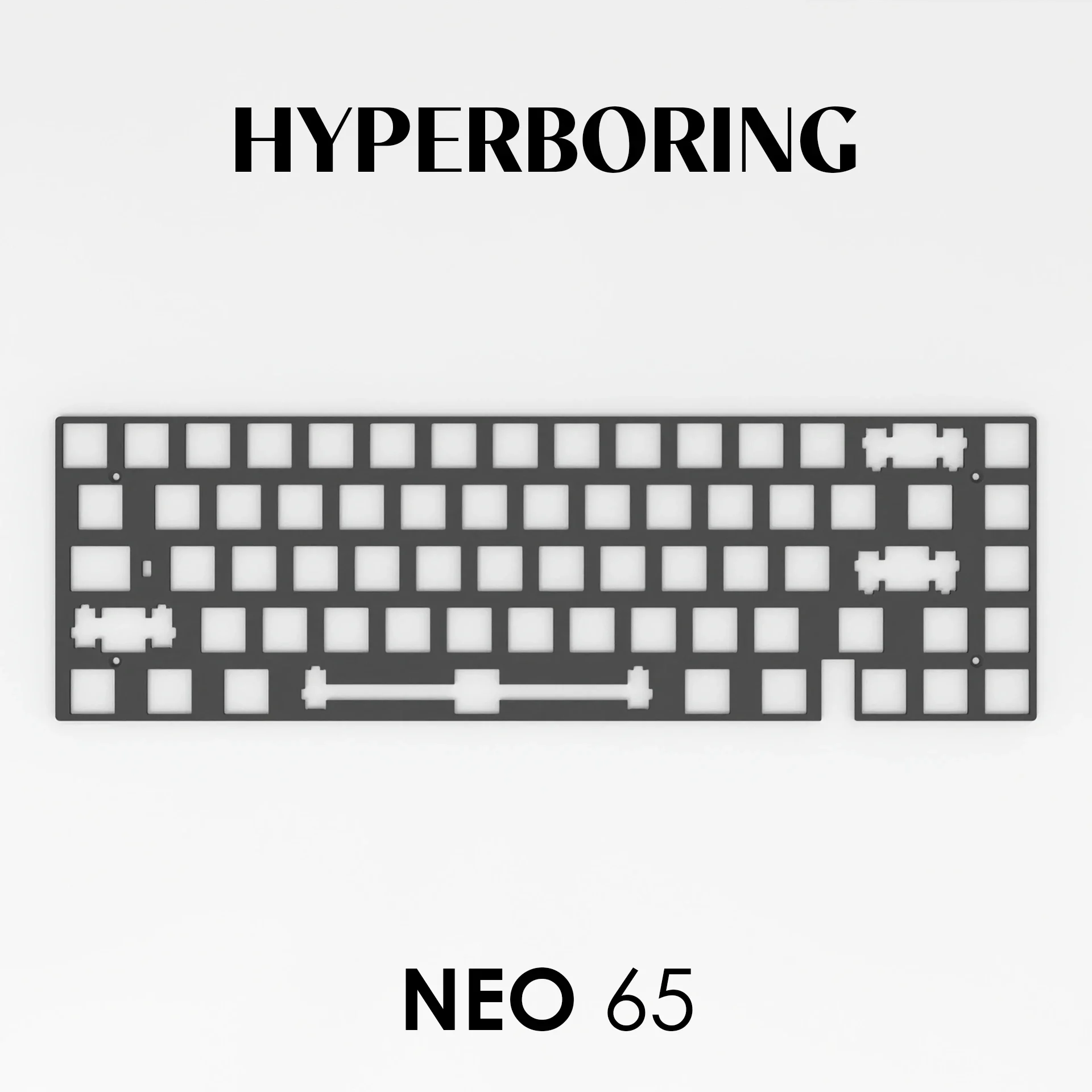 Placa de teclado mecánico NEO65 PC Aluminio FR4 (para tipo estabilizador montado en placa) - imagen 3