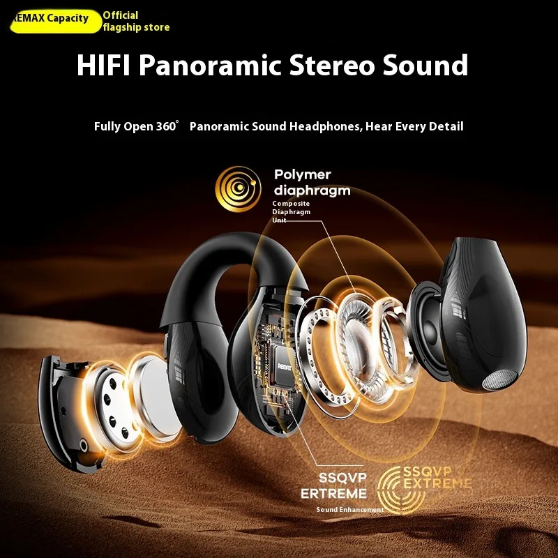 Auriculares inalámbricos Bluetooth 5,3 con clip para la oreja para música y llamadas, auriculares inalámbricos verdaderos para deportes, correr, iPhone y Android - imagen 4