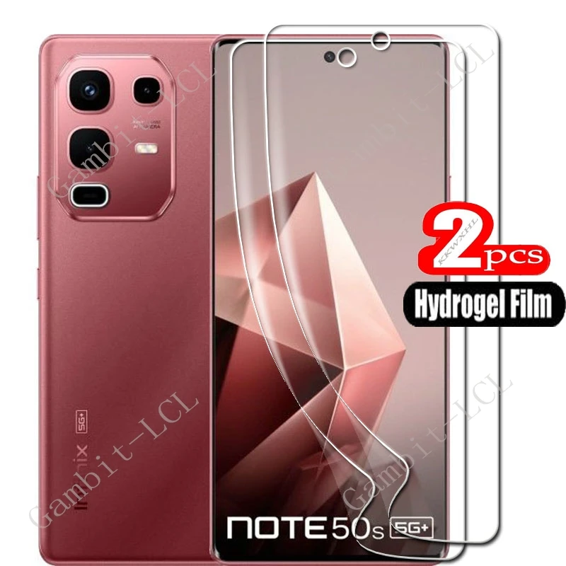 2 uds para Infinix Note 50s 6,78 "InfinixNote50s Note50s 5G + X6870 HD película protectora de hidrogel completa cubierta protectora de pantalla