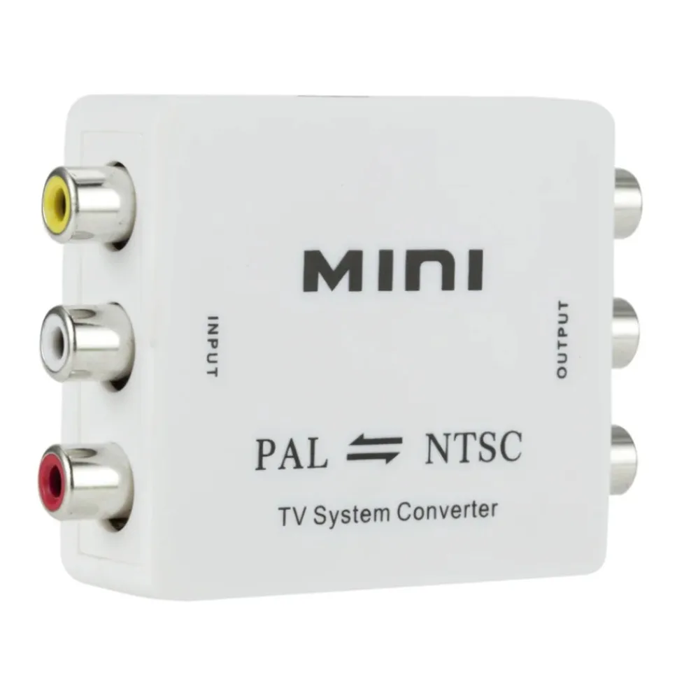 Convertidor Mini PAL NTSC Bidireccional PAL a NTSC y NTSC a PAL Convertidores de conexión compuesta de TV bidireccional Entrada/salida - imagen 3