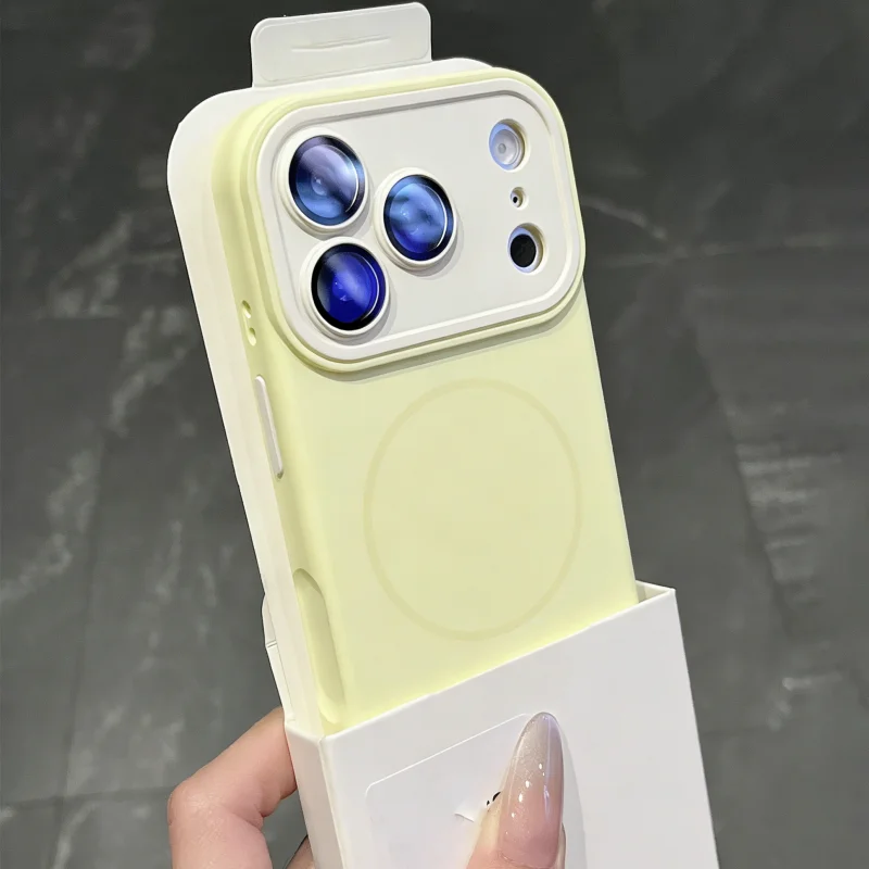 Parachoques líquido 2 en 1 de lujo a prueba de golpes para funda Magsafe para iPhone 17 Air 16 15 14 13 12 11 Pro Max Plus cubierta mate magnética