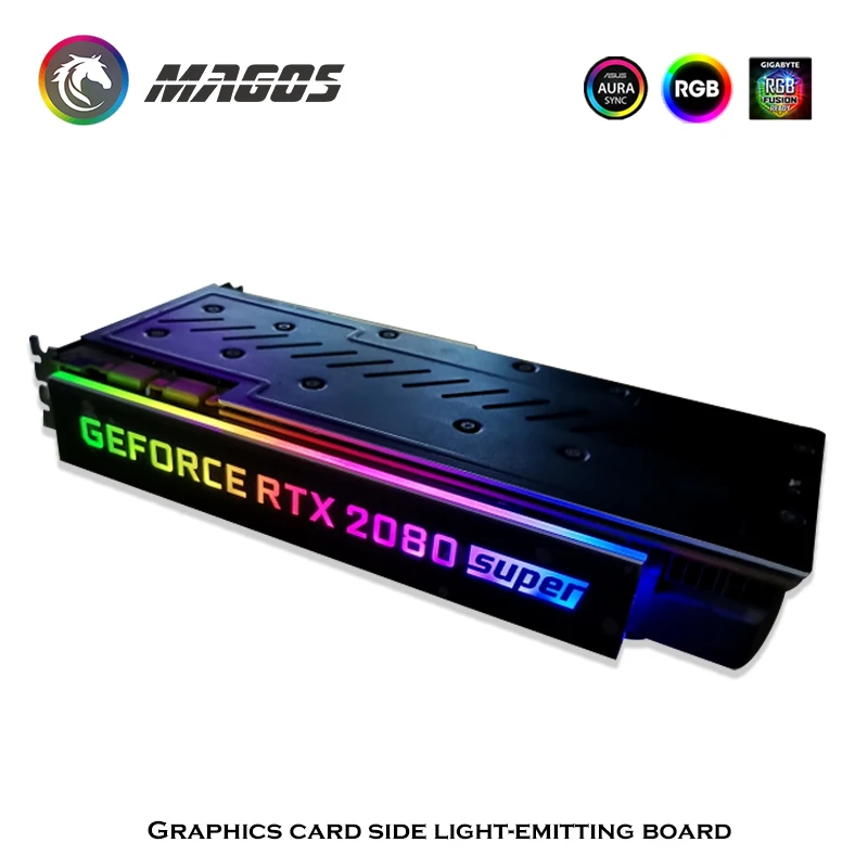 Panel lateral GPU RGB, decoración VGA personalizable, cubierta de tarjeta gráfica de vídeo, 5V, 3 pines/12V, 4 pines, AURA, bricolaje, MOD, tablero de iluminación enfriador - imagen 2