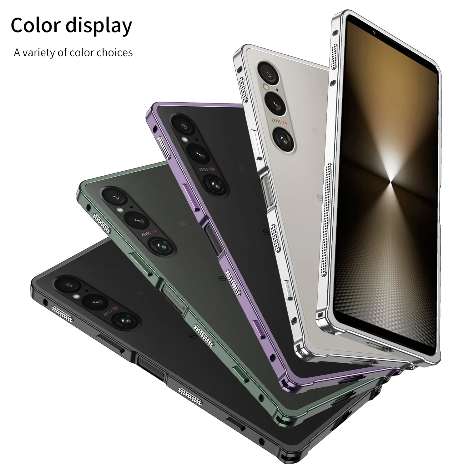 Funda con marco de Metal para Sony Xperia 1 VI, cubierta ultrafina con disipación de calor dividida con diseño de hebilla de caballito de mar para Sony Xperia 1vi - imagen 2