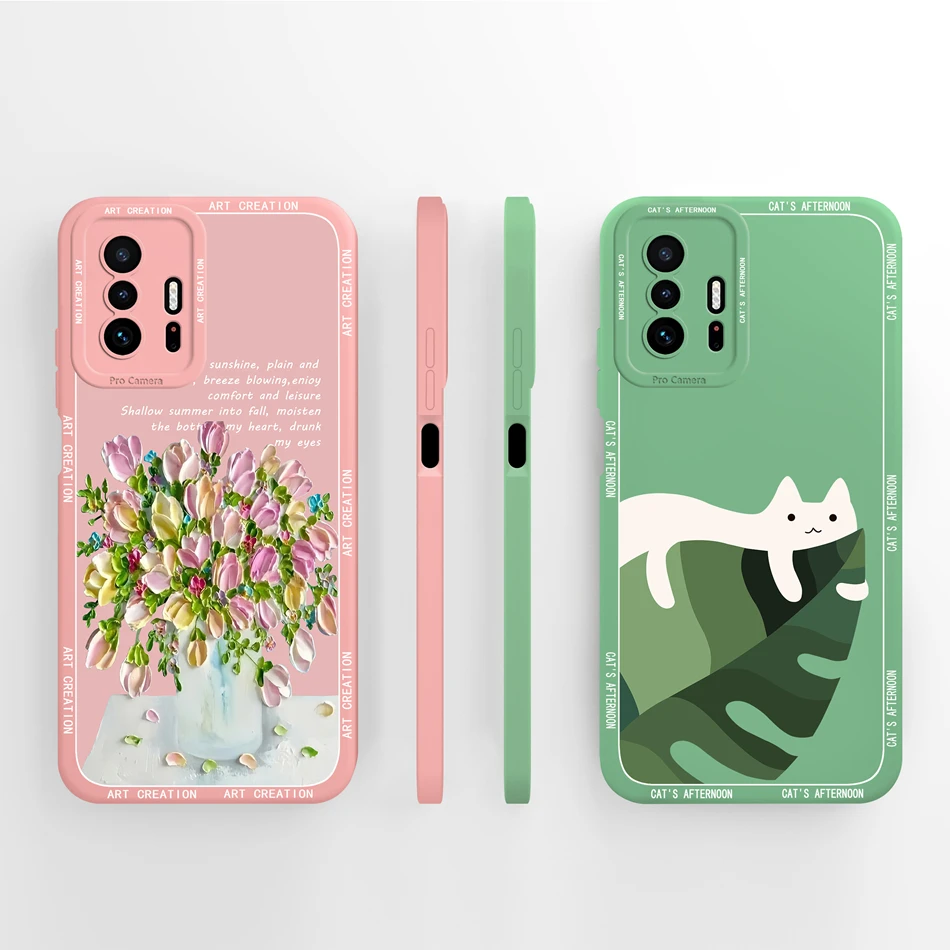 Funda bonita de Panda para Xiaomi 11T Pro, Funda de silicona líquida de alta calidad para Mi 11 T 11TPro, Fundas traseras de protección completa - imagen 5
