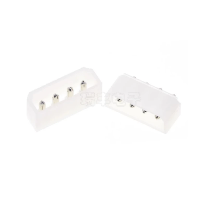 Aguja hueca recta para Pc, conector de alimentación Ide Atx, 10 piezas, 5,08mm Molex, blanco grande, 4p, 4d, hembra - imagen 4
