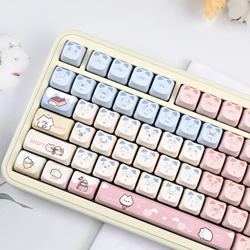 Teclas PBT sublimadas para teclado mecánico MX/GK75, diseño de gato
