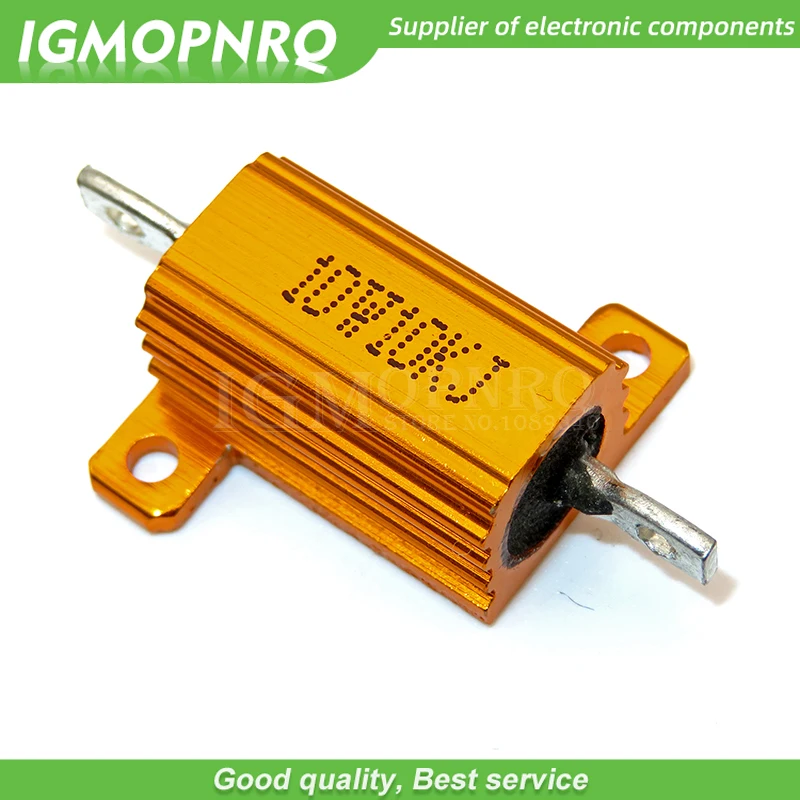 Resistencia bobinada de carcasa metálica de aluminio, 2 piezas, 10W, 0,1 ~ 10K 0,5 1 2 3 5 6 8 10 20 100 150 200 300 500 1K 5K 10K ohm - imagen 2
