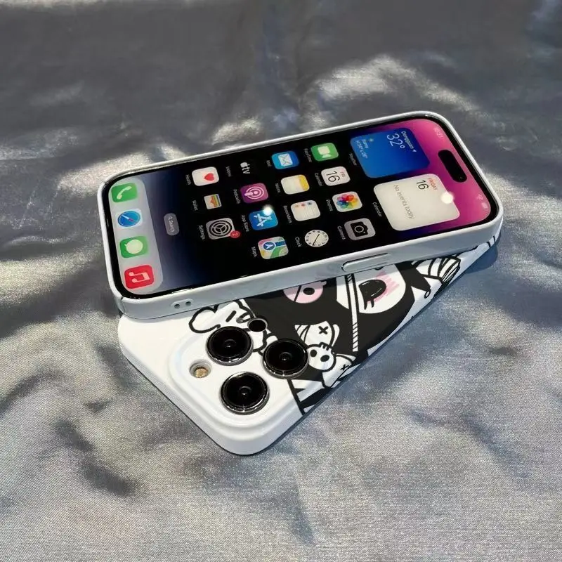 Funda de teléfono Y2k blanco y negro Hellos Kittys para Huawei P20 P30 P40 Lite Mate 20 Nova 4 7 7i 9 10 SE Pro 5G cubierta dura HD brillante - imagen 2