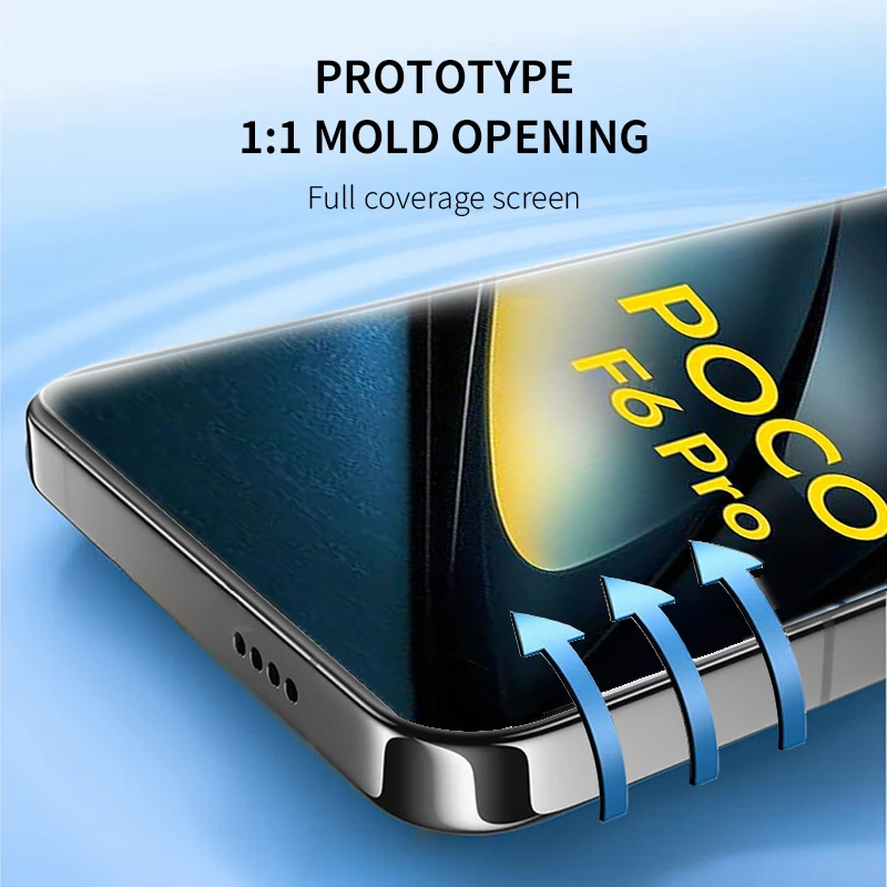 Película de hidrogel Flexible y suave para Xiaomi Poco F6 F5 F4 F3 GT M6 Plus, protectores de pantalla para Mi 14T 13T 12T 11T Pro, sin vidrio, 3-5 uds. - imagen 2