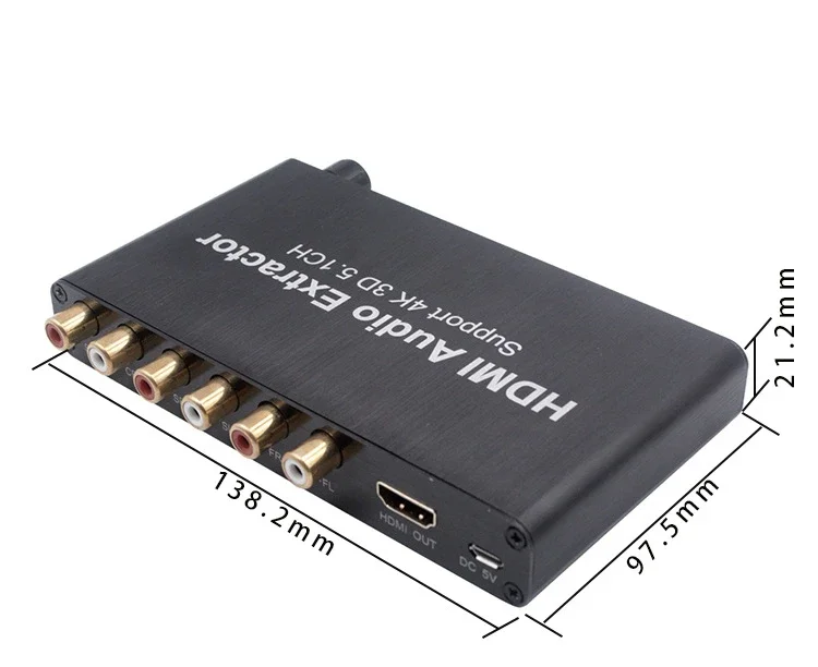 Extractor de Audio HDMI 5.1 4K Coaxial RCA AC3 DTS Convertidor Analógico - imagen 5