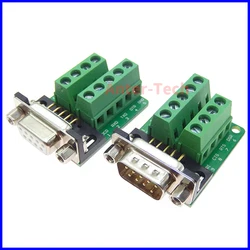 Adaptador DB9 RS232 Macho | Conector Placa Ruptura Negro/Verde